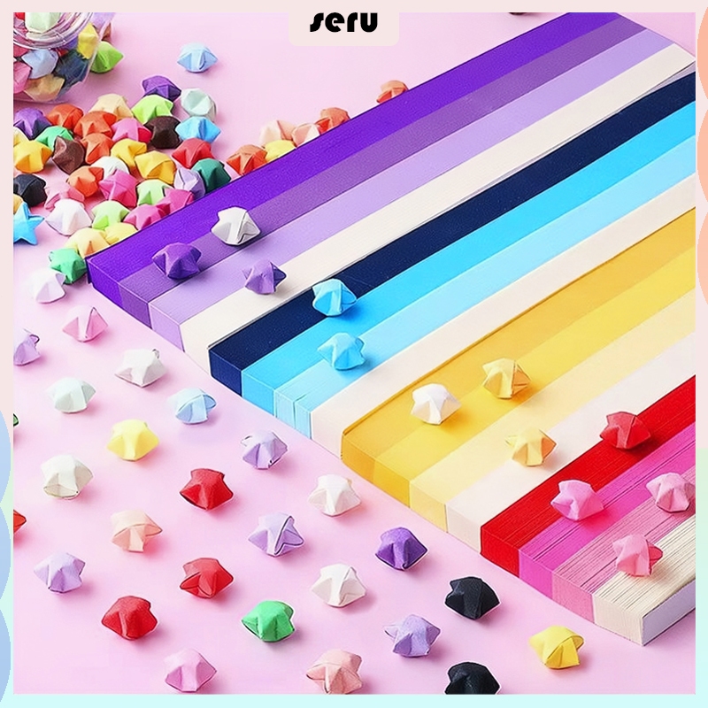 

SERU Origami bintang warna-warni/origami buatan tangan DIY/origami bintang