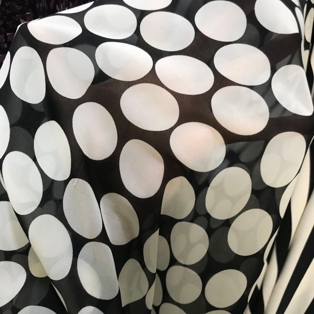 kain sifon motif polkadot ~ kain chiffon motif bunga ~ kain sifon motif