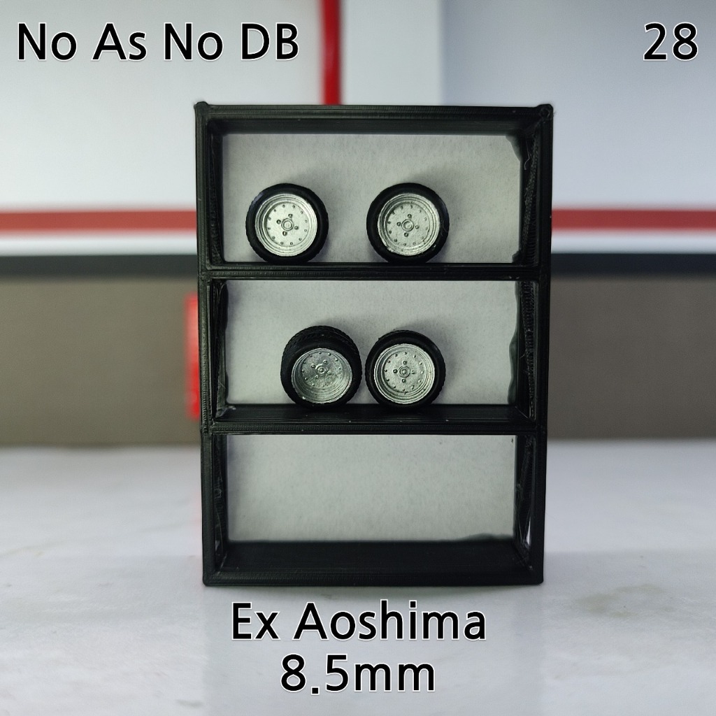 Ban Karet Diecast Copotan Miniscale Ex Aoshima 8.5mm Silver Rare