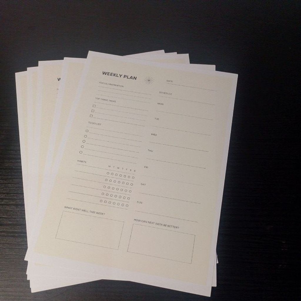 

Weekly Planner Lembaran