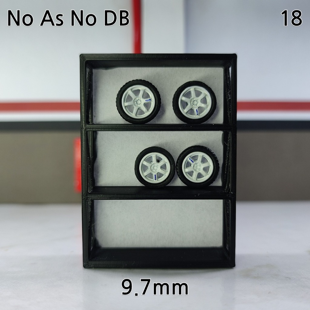 Ban Karet Diecast Miniscale 1/64 TE37 9.7mm Putih