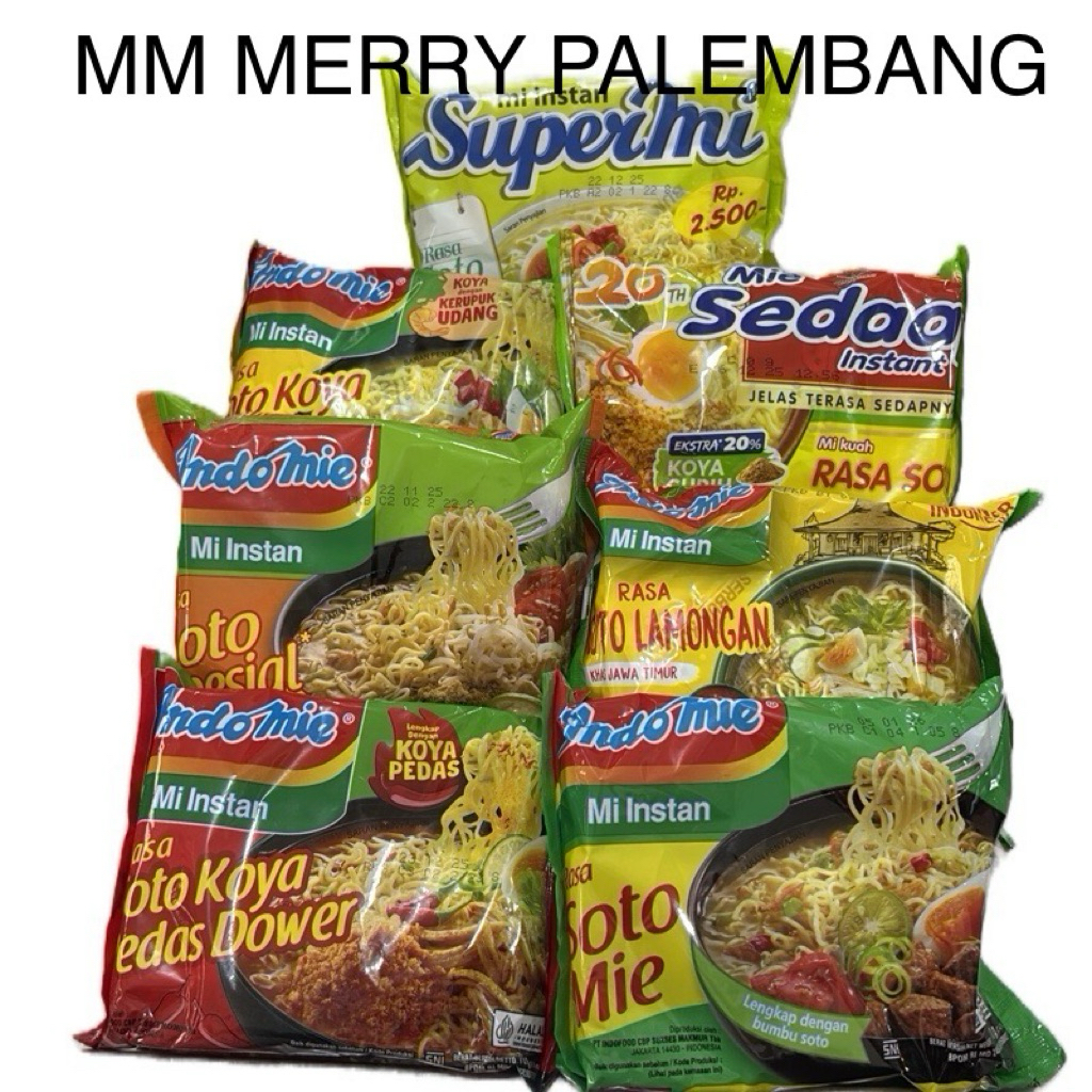 

(7 PCS) PAKET COMBO HEMAT MIE INSTAN ( INDOMIE SOTO MIE , SOTO LAMONGAN , SOTO KOYA PEDAS DOWER , SOTO SPESIAL , SOTO KOYA NAGIH , SUPERMI SOTO , SEDAAP SOTO)