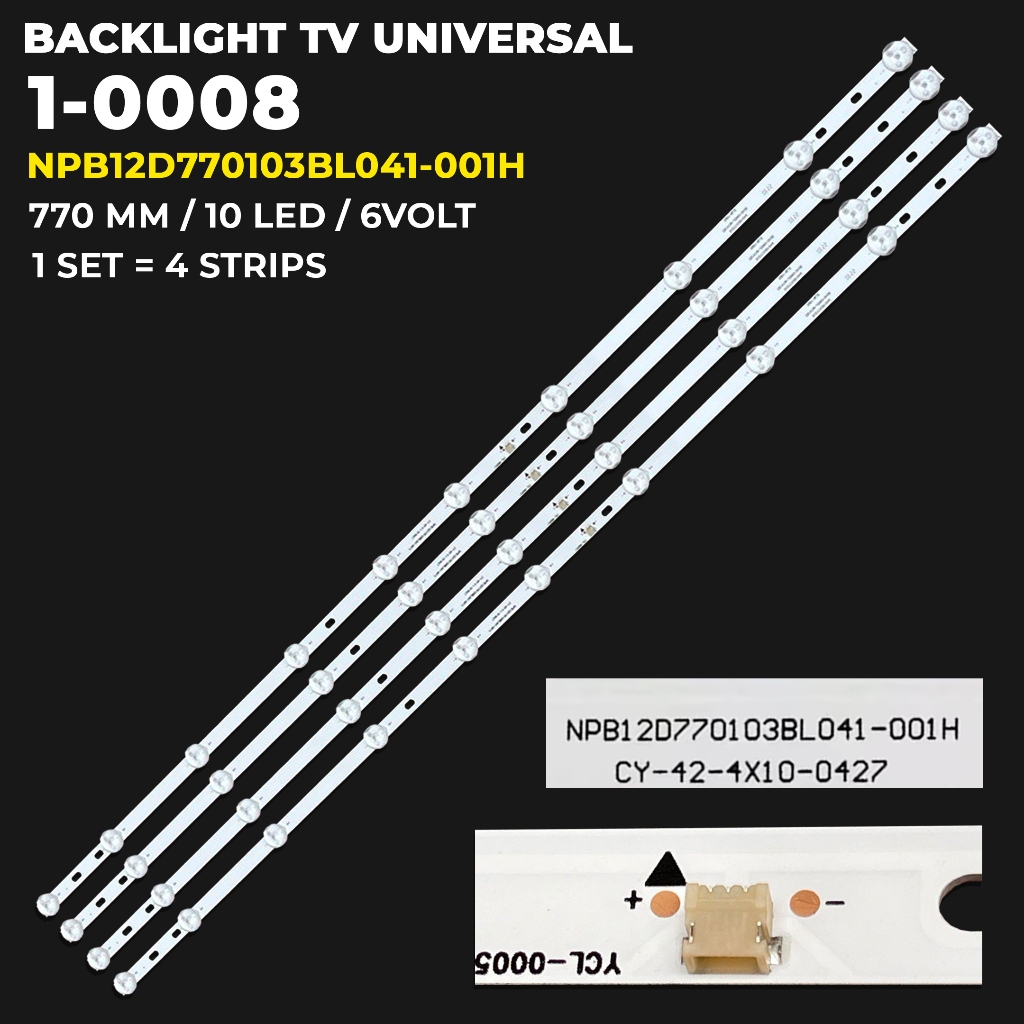 Backlight TV Universal untuk 40 Inch 10 LED 6VOLT