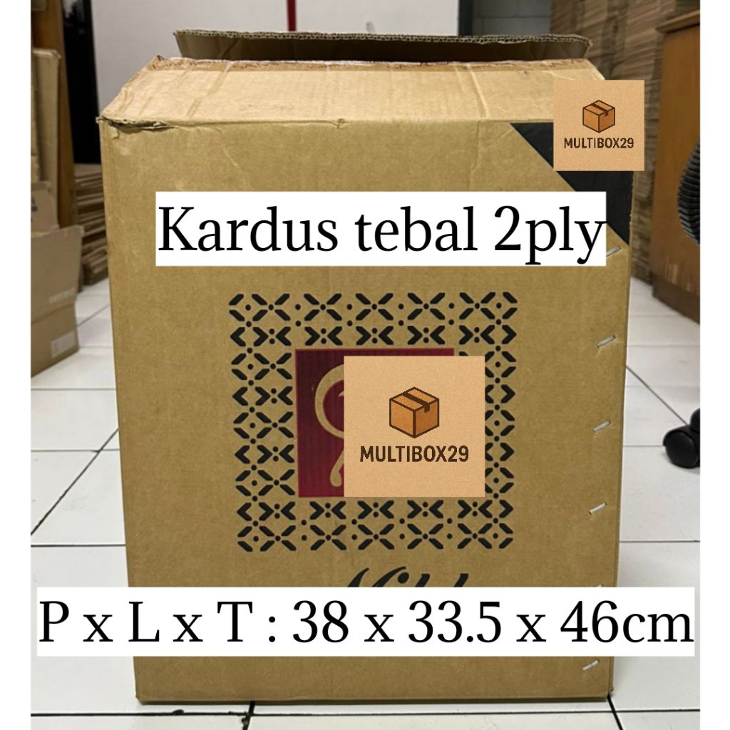 

Kardus tebal 2ply 38x33x46cm, 2 layer kardus besar 2 lapis untuk pindahan rumah kantor kost, container box karton penyimpanan storage