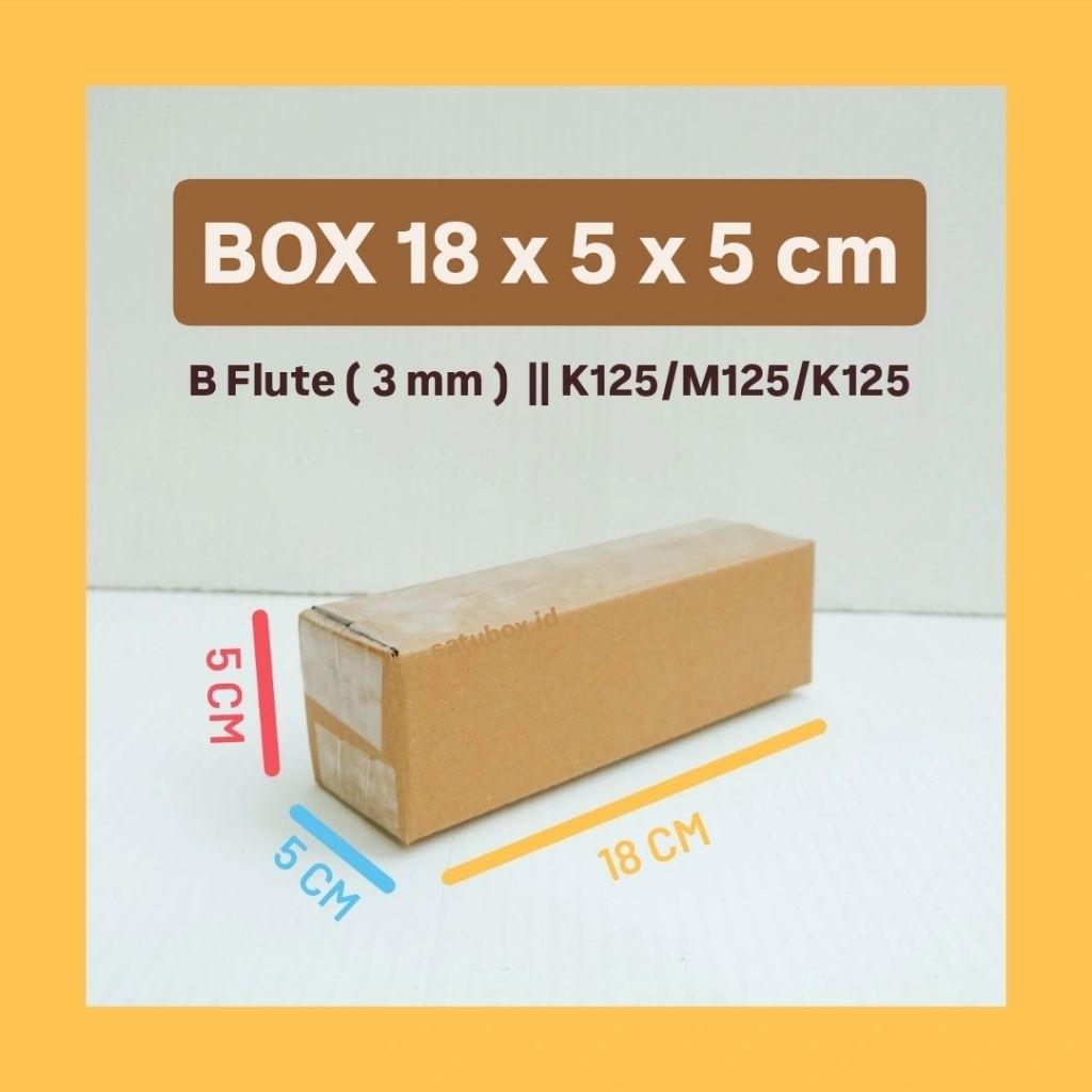 

kardus karton box polos uk. 18x5x5 cm, single wall tebal 3mm