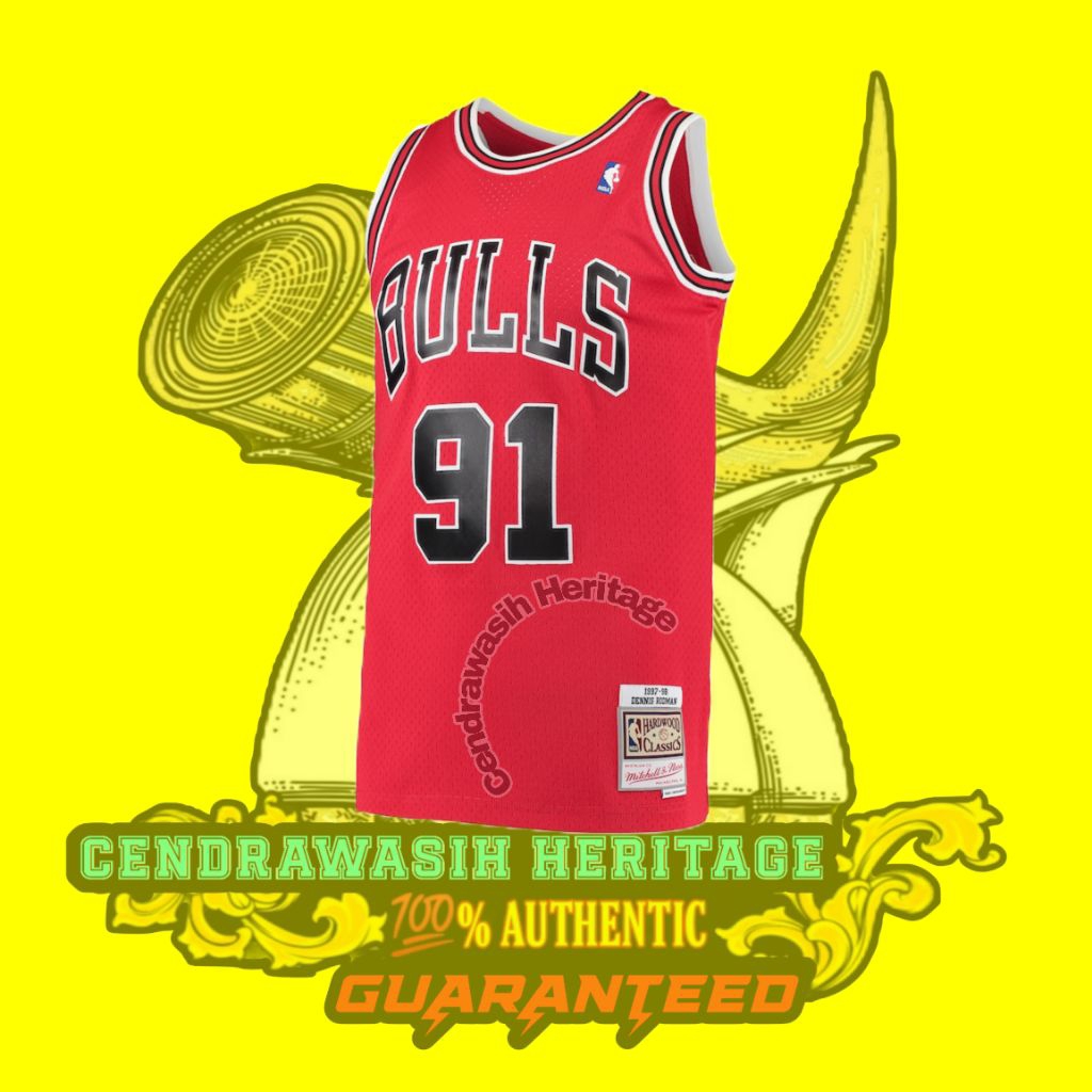 Mitchell & Ness Nba Swingman Jersey Chicago Bulls 1997/98 Dennis Rodman Scarlet 100% Original