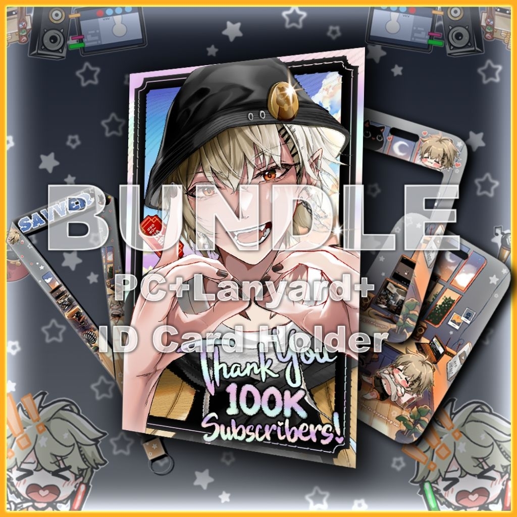 

[AVE 100K] Paket Bundle Merchandise Lanyard + ID Card Holder + Photocard | 100K Subscriber Limited Edition