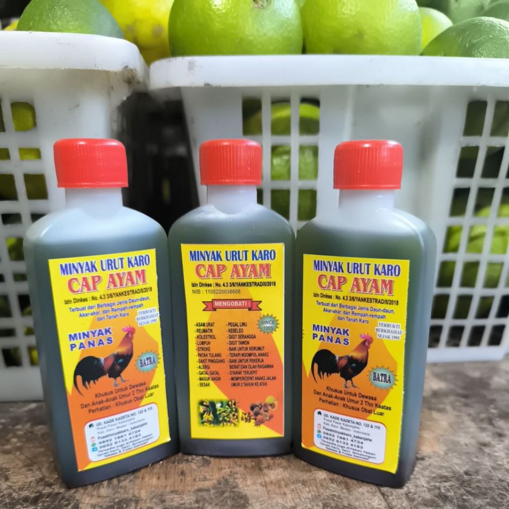 

Minyak Karo Cap Ayam kemasan kecil