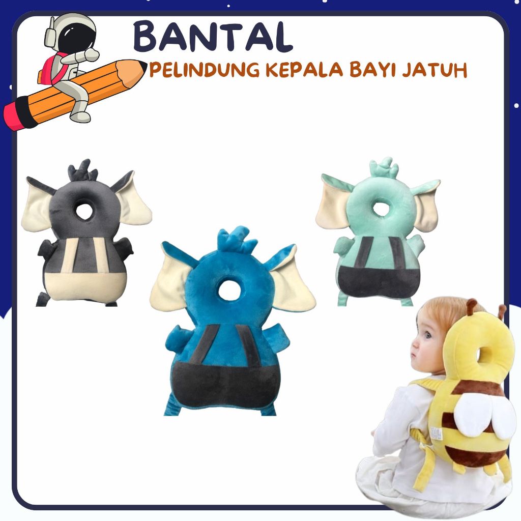 BANTAL PELINDUNG KEPALA BAYI-PELINDUNG KEPALA BAYI ANAK JATUH BELAJAR BERJALAN DAN MERANGKAK-GAJAH