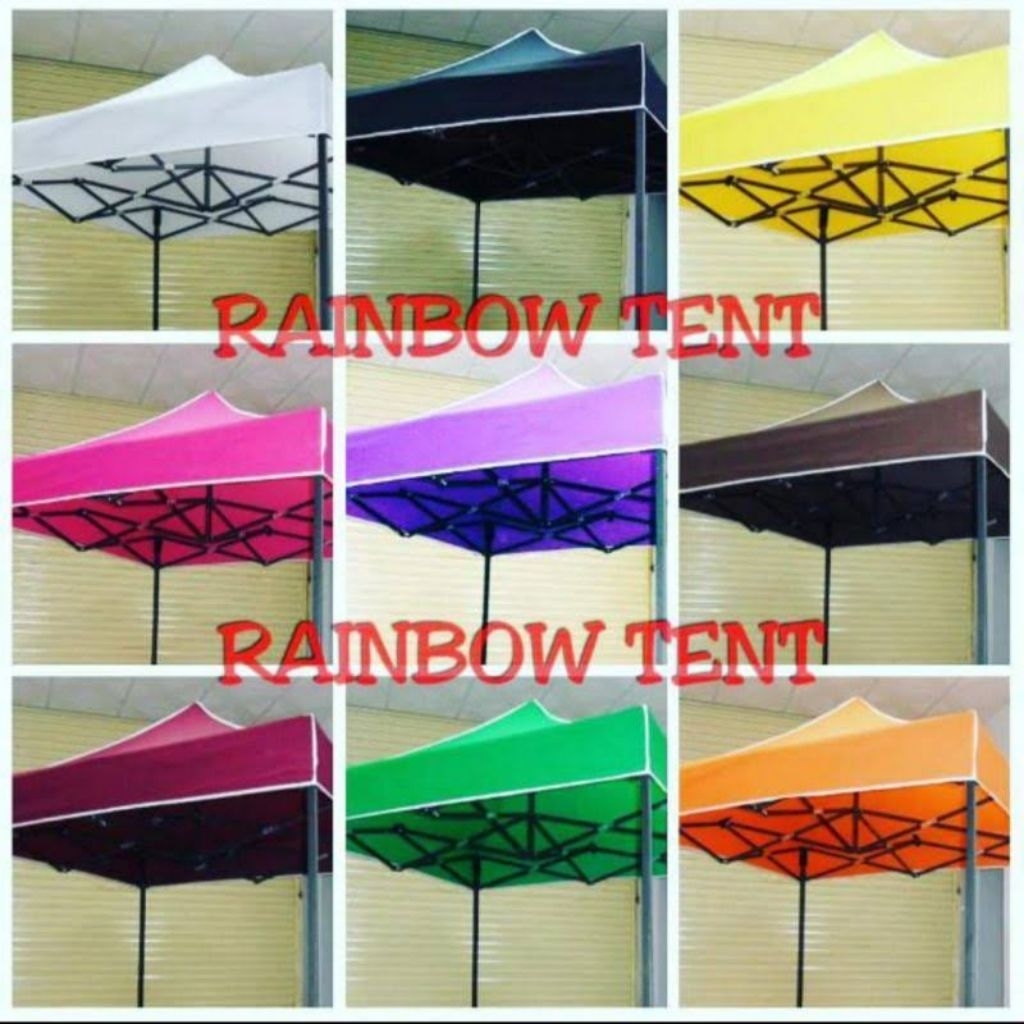 atap tenda lipat 2,5x2,5 cover kain terpal tenda stand