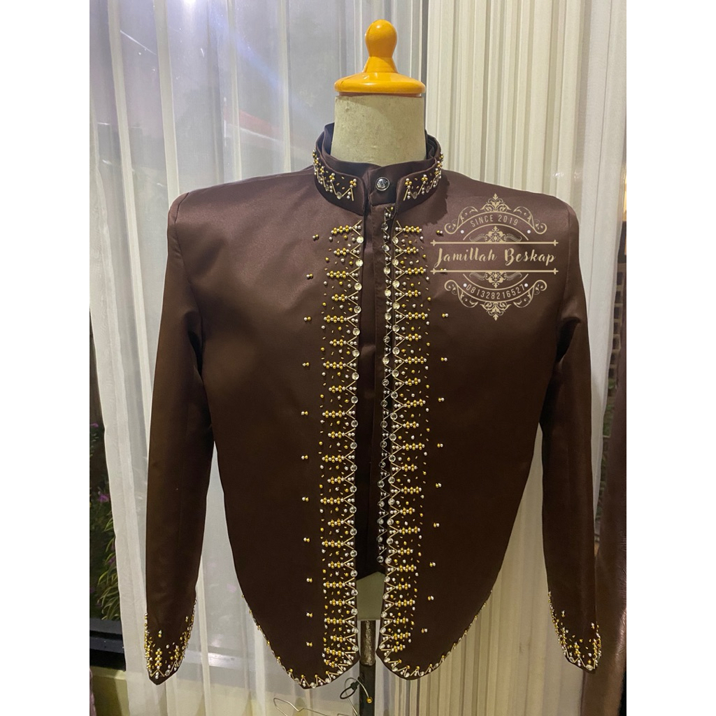 Beskap pengantin pria || Beskap jawa solo || Beskap mahogany || Beskap coklat tua || Beskap bridal m