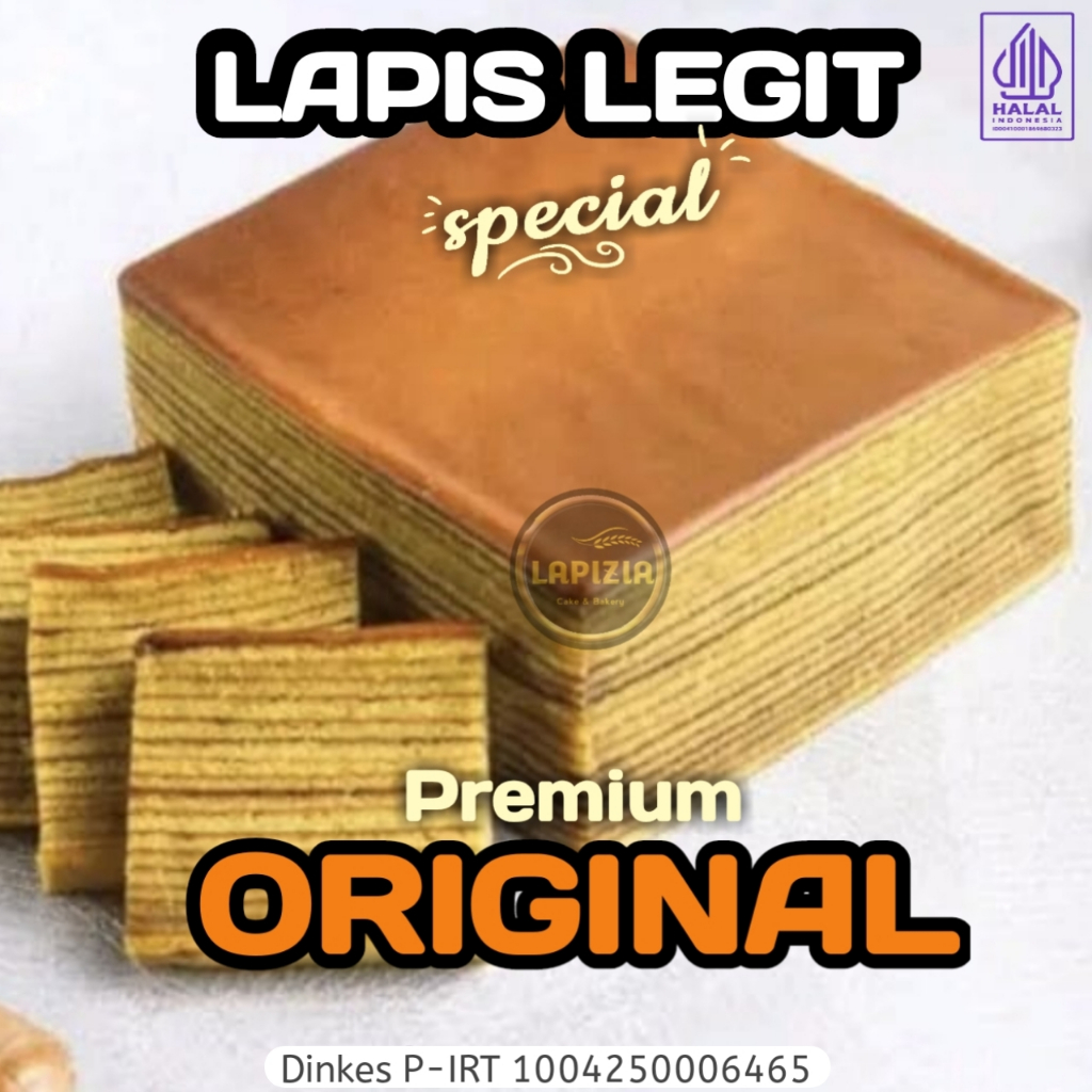 

Kue Lapis Legit Original , Spesial Basah Harum Manisnya Pas Dan 100% Halal