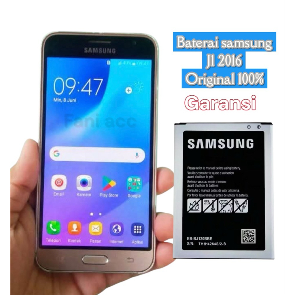 Baterai hp samsung J1 2016 / j120 Original 100% awet