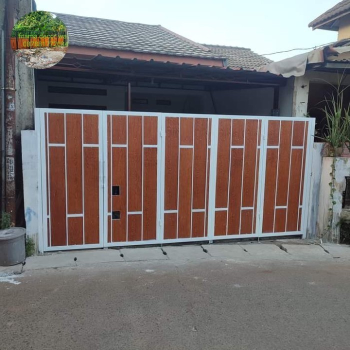 pagar lipat rumah minimalis murah grc motif kayu