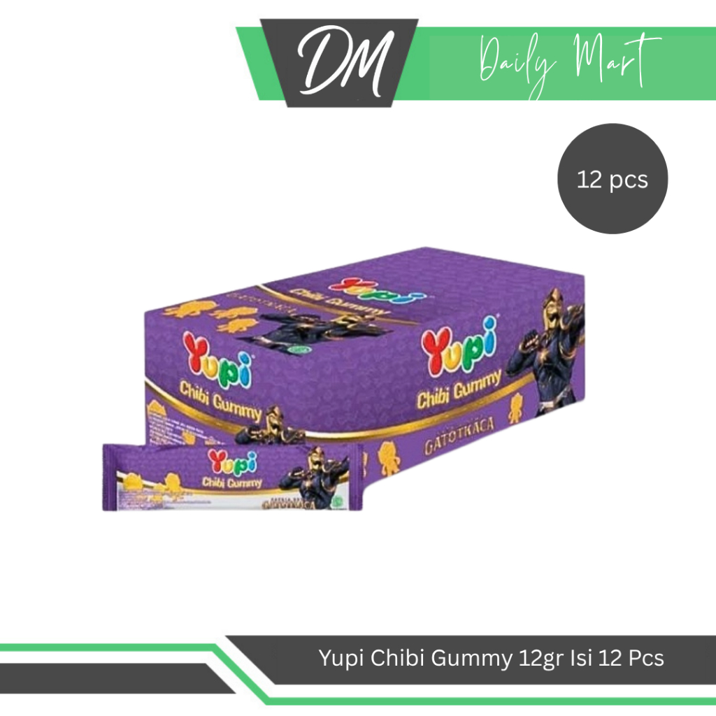 

Yupi Chibby Gummy 1Box Isi 12 Pcs x 12gr - Permen Kenyal Berbentuk Lucu Enak Murah
