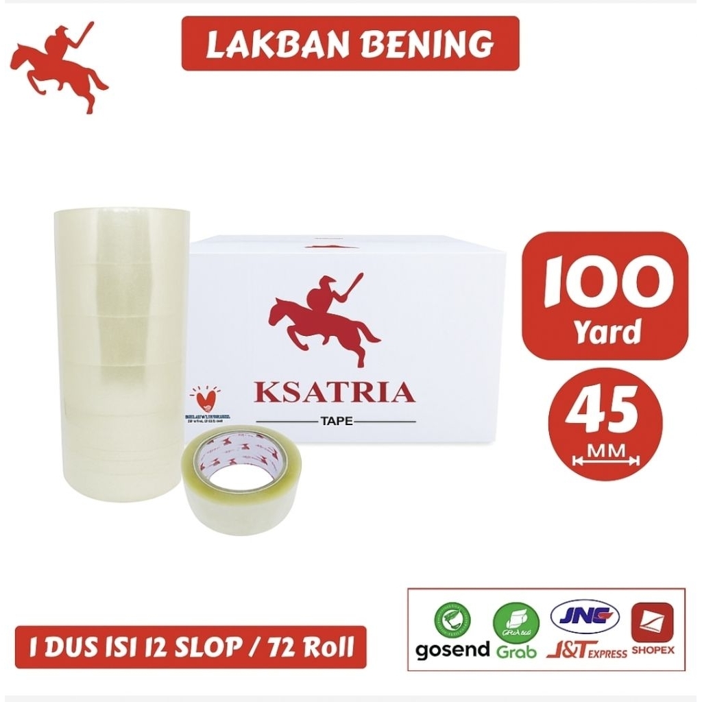 

Lakban OPP Tape/ Lakban Bening KSATRIA Tape 100 Yard