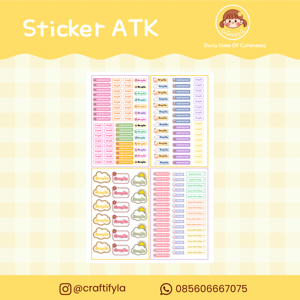 

Craftifyla Stiker Pencil dan ATK Isi 174 Stiker Gambar Lucu