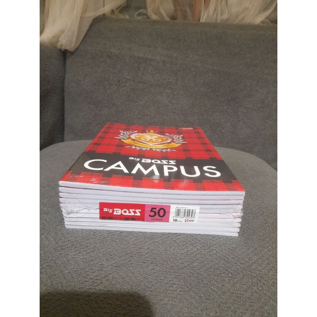 

isi 5pcs BUKU TULIS BIG BOSS CAMPUS isi 50 lembar eceran noteebok Stationery paper