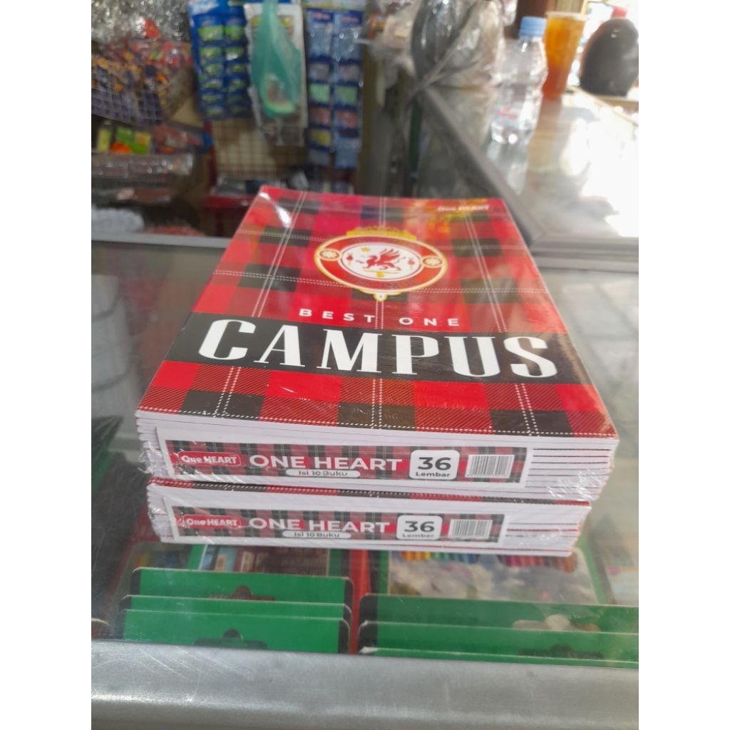 

BUKU TULIS CAMPUS one heart isi 36 lembar 1 pak isi 10pcs BUKU TULIS BOXY PAPER STATIONERY SEKOLAH