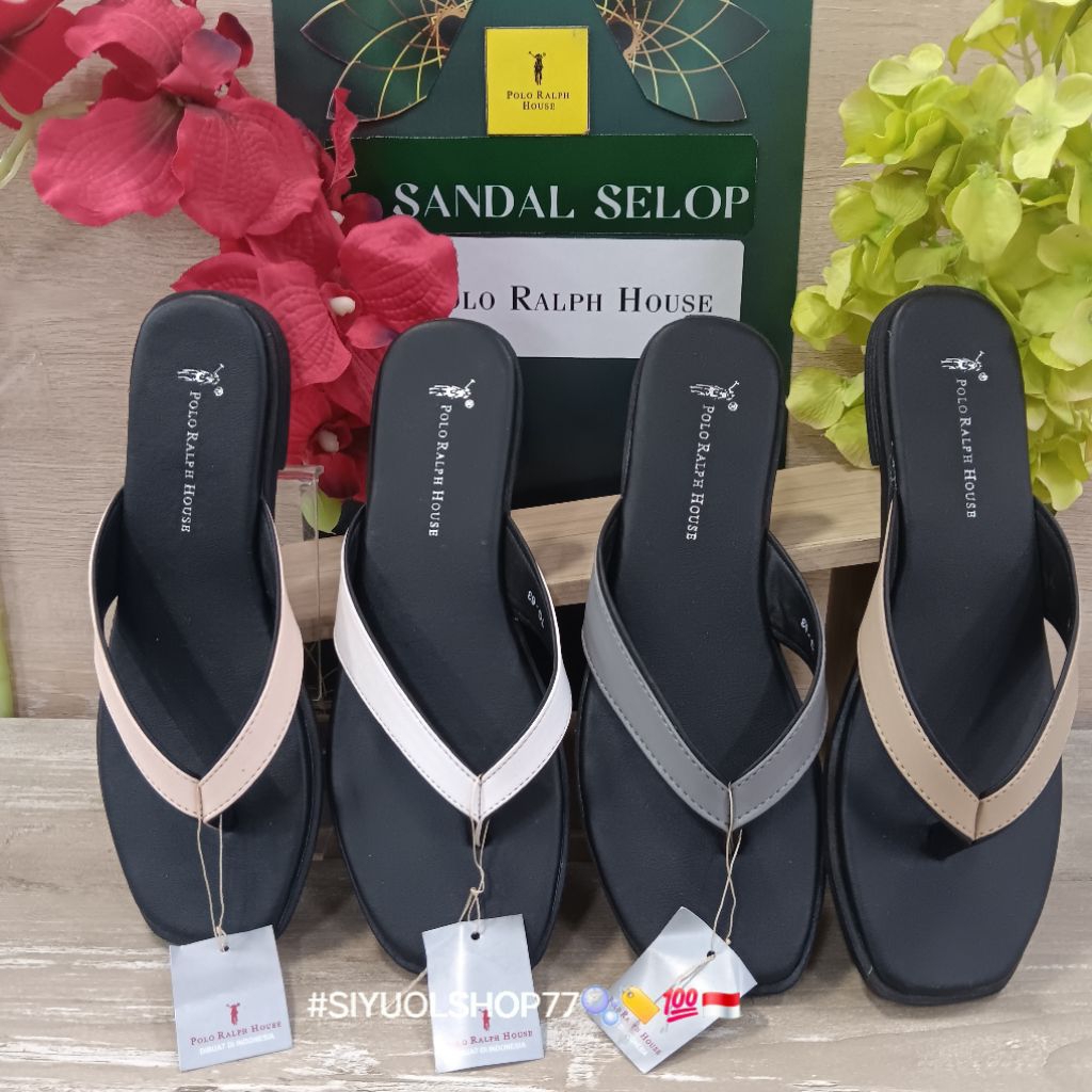 [Bisa COD/100% Original/Art TG 63] Sandal Wanita POLO RALPH HOUSE/Sandal Wanita/Sandal Slide Wanita/