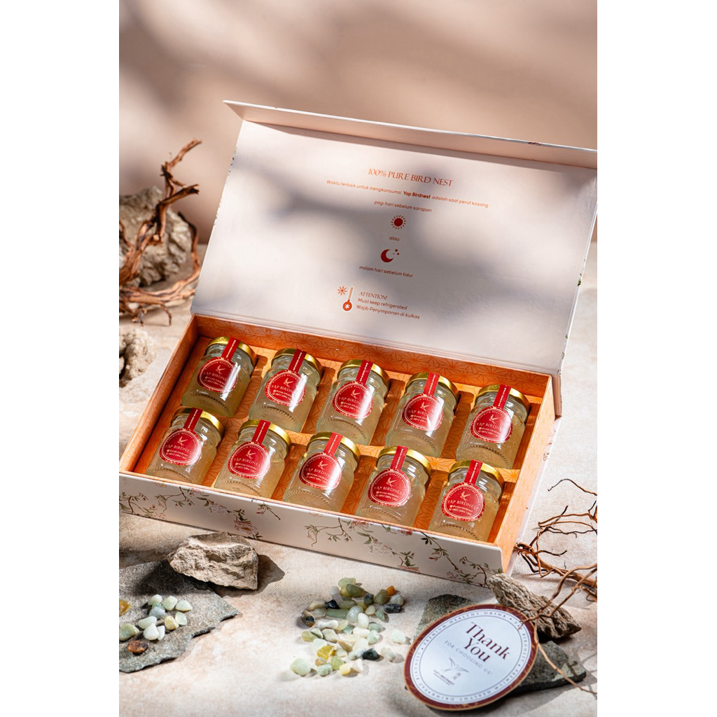 

FREE 1 BOTOL HAMPERS BIRDNEST MINUMAN SARANG BURUNG WALET ISI 10 BOTOL @70ML