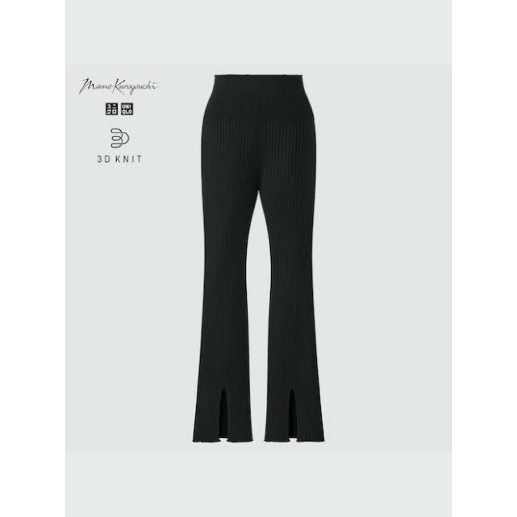 preloved uniqlo knit cutbray flare pants mame kurogouchi