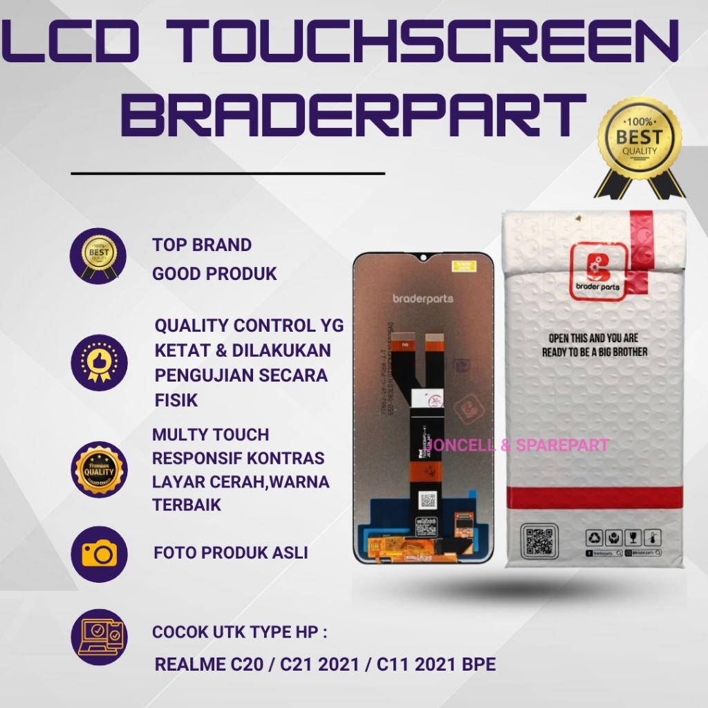 LCD TOUCHSCREEN RILMI C20 / C21 2021 / C11 2021 / BRADER PART