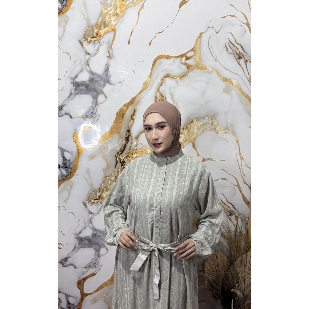 SAYSWEAR - [MAXI DRESS WANITA] Dress Lengan Panjang Wanita Fashion Muslim Brand Nobby X Lesti