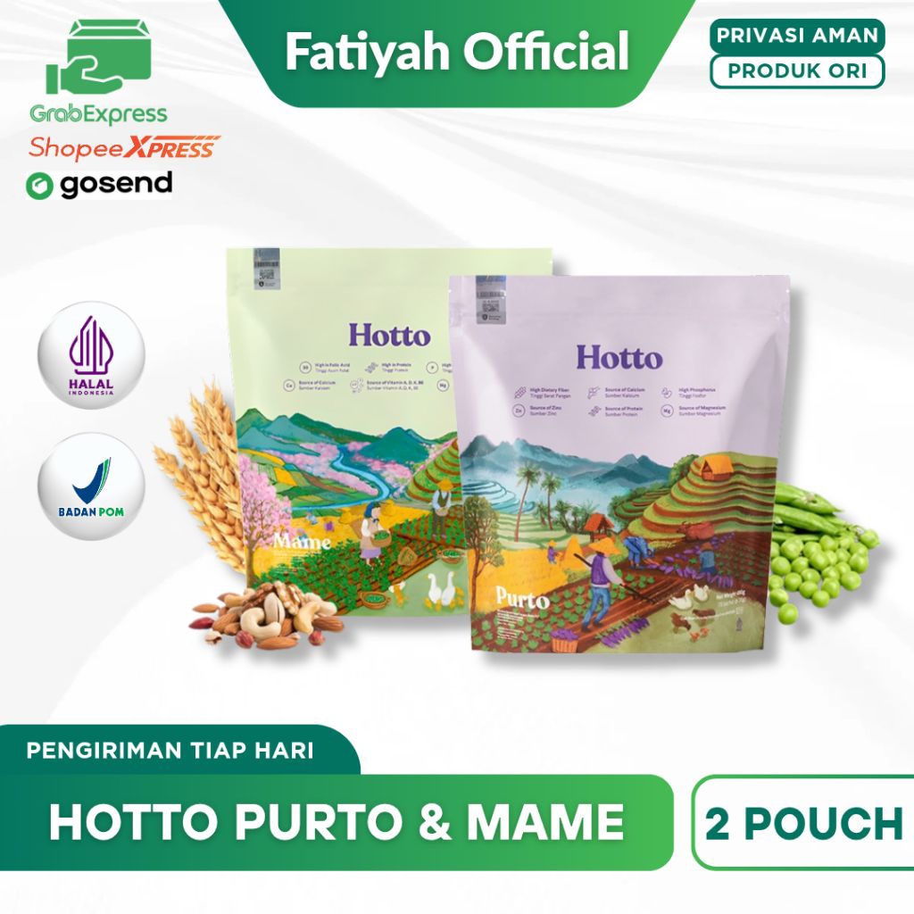 

[PAKET HEMAT] HOTTO PURTO & HOTTO MAME UBI UNGU EDAMAME MULTIGRAIN SUPERFOOD + 15 BIJI BIJIAN YANG UNIK SEREAL GRANOLA OAT