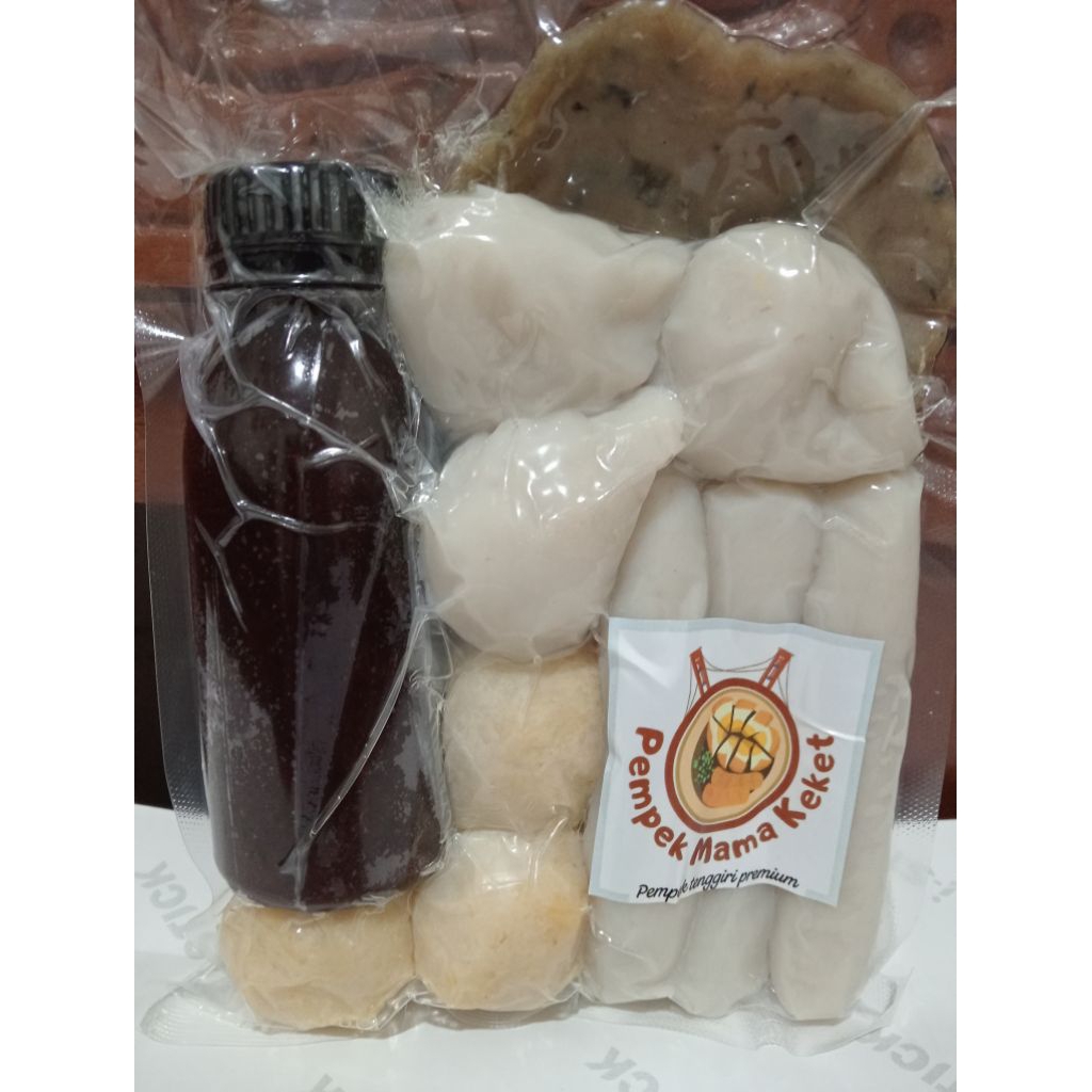 

pempek tenggiri campur isi 10