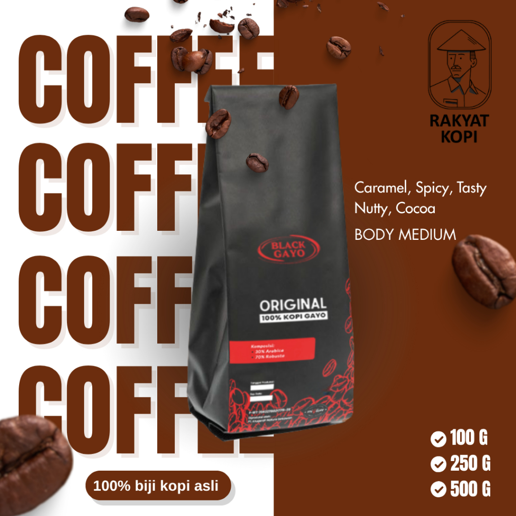 

Kopi Instant Tubruk Siap Seduh Black Gayo Original 100% 100G 250G 500G by Rakyat kopi