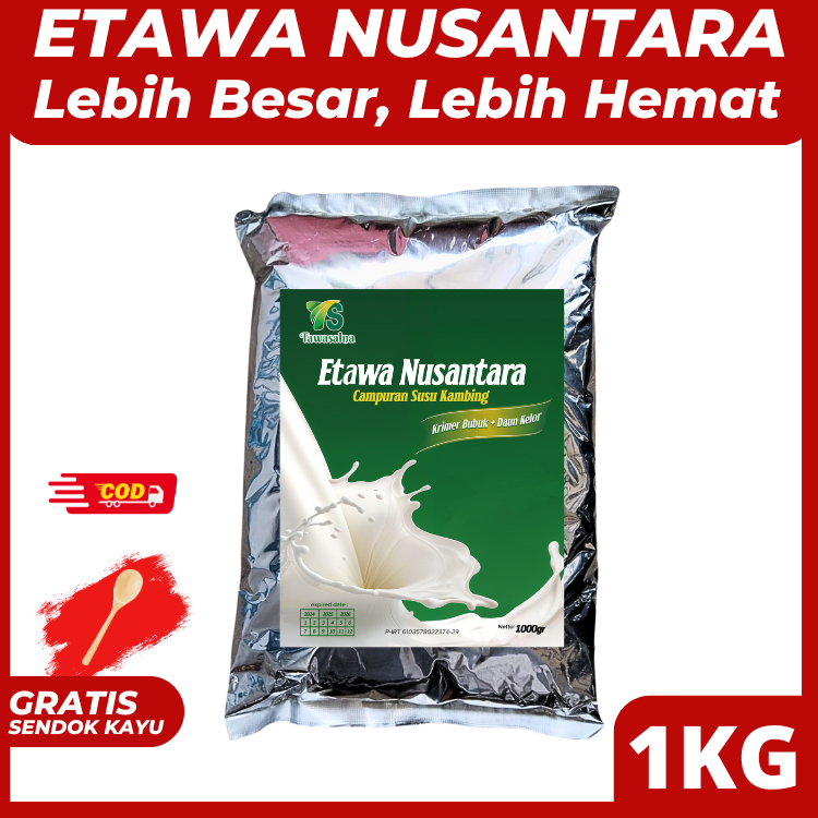 

SUSU KAMBING ETAWA 1KG NUSANTARA PLUS KELOR HERBAL ASLI ORIGINAL