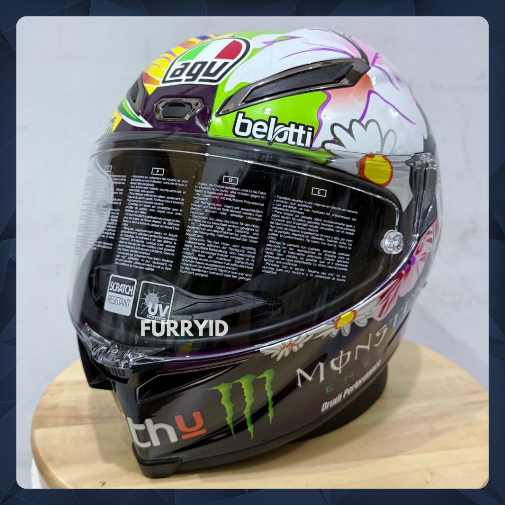 HELM FULL FACE AGV PISTA GP RR MORBIDELLI FLOWER