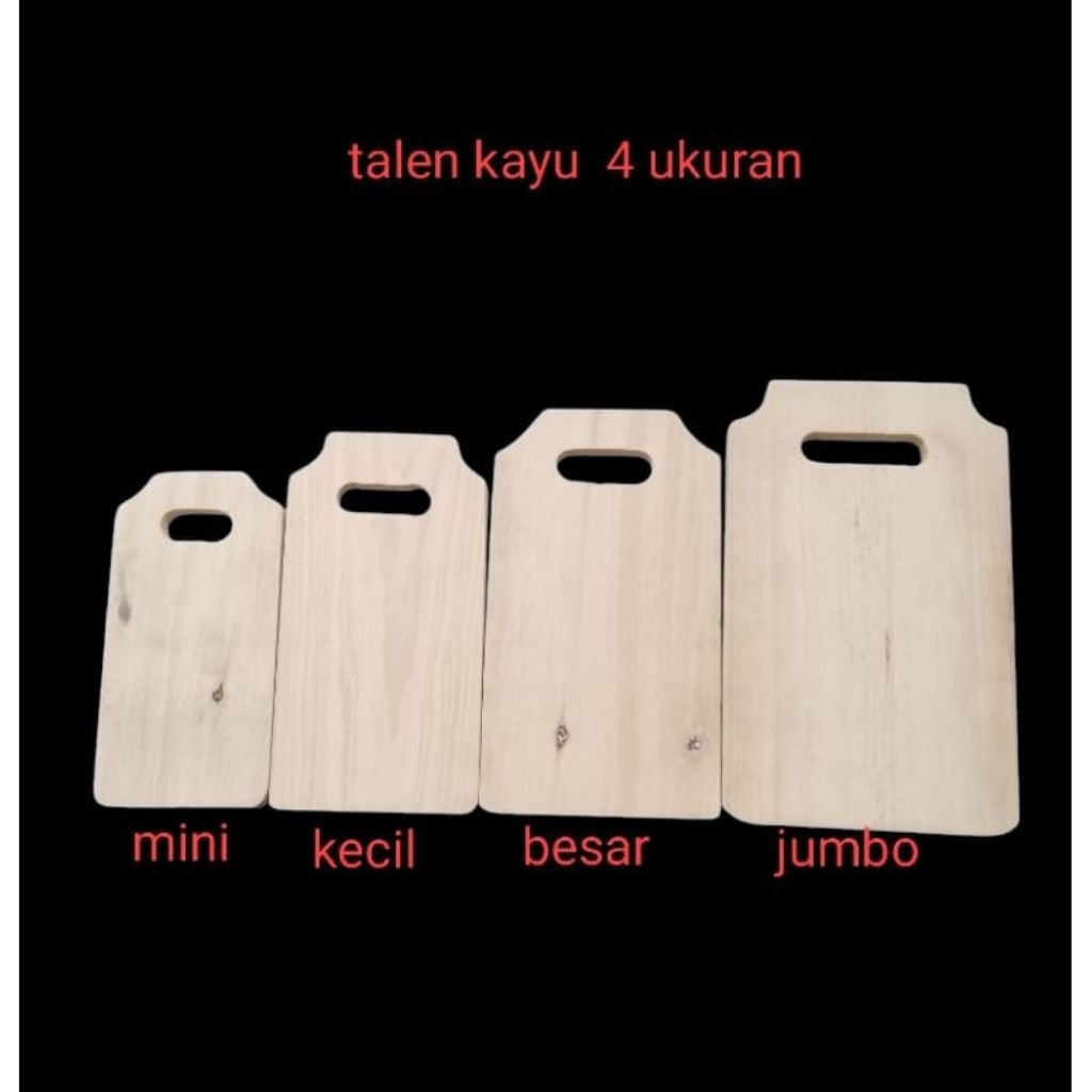 Talenan kayu kotak/talen kayu tebal/Talenan kayu 4 ukuran mini, k, B, j