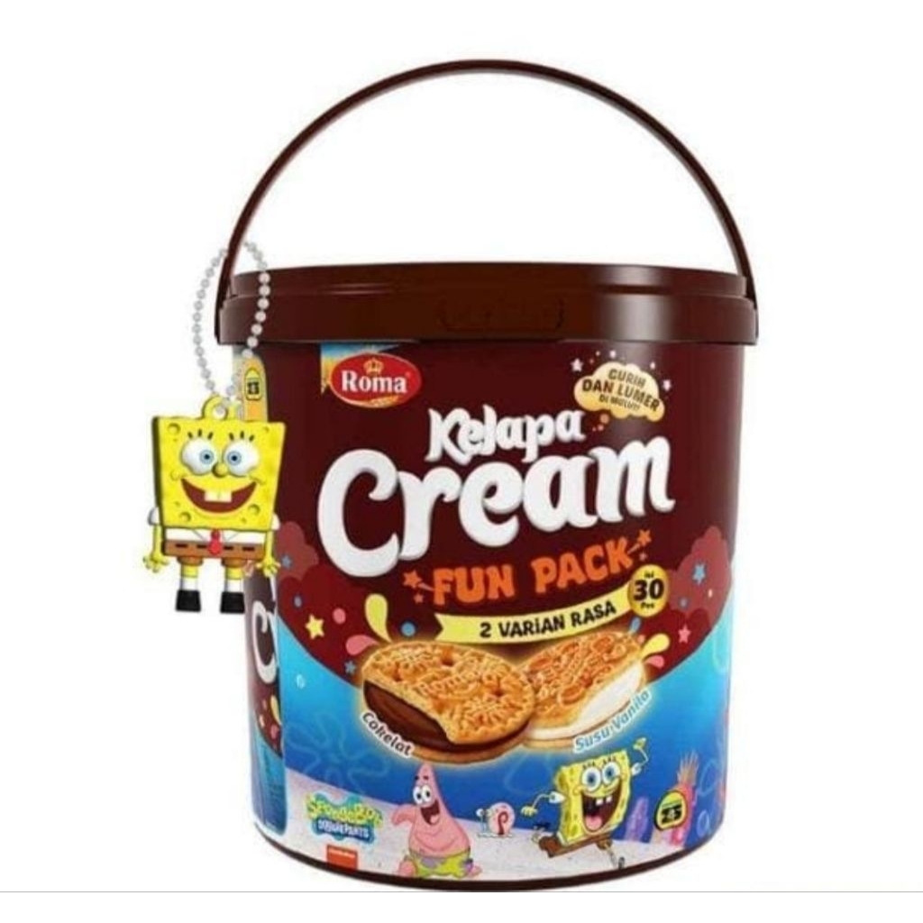 

Roma kelapa cream fun pack 2 varian rasa kaleng