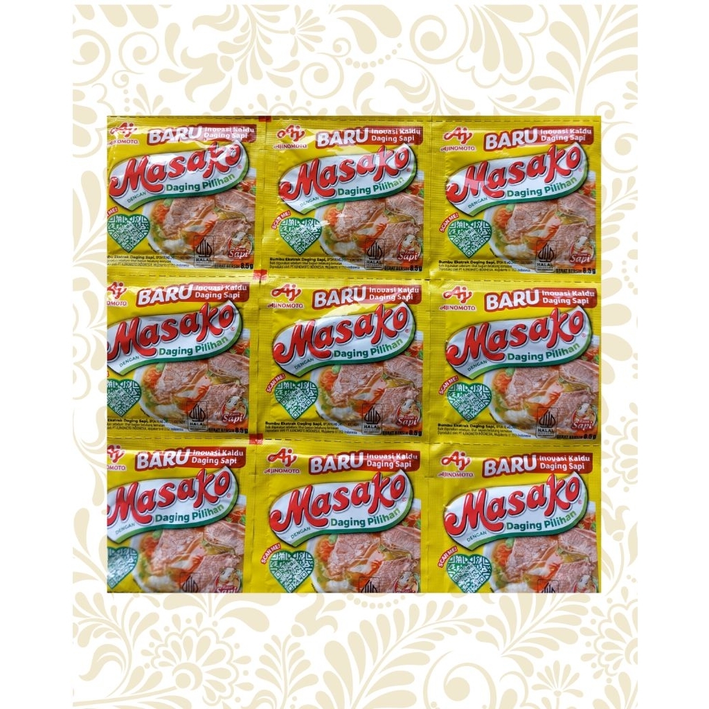

Masako Kaldu Daging Sapi 1 renceng (12 pcs)