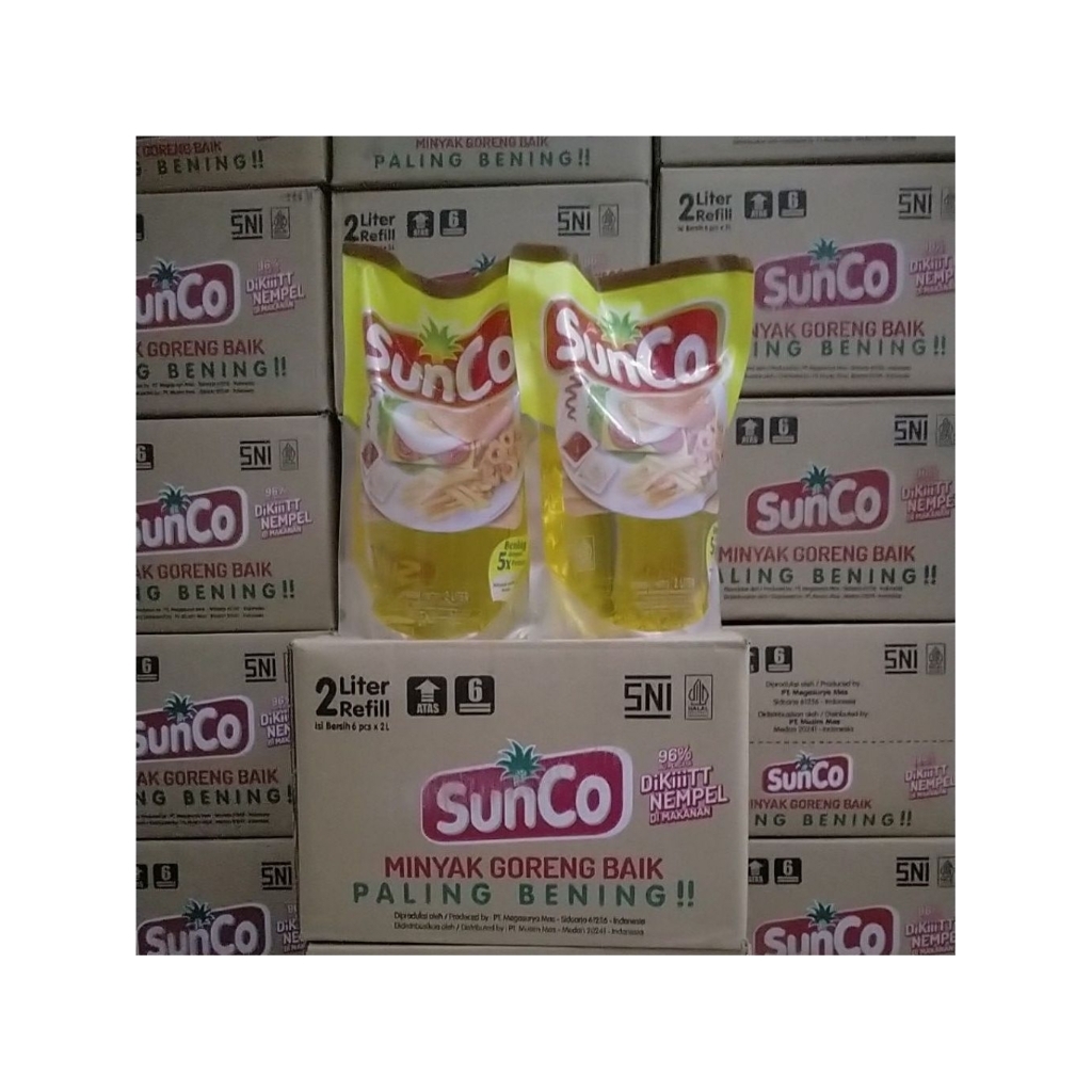 

minyak goreng sunco 2Liter kemasan reffil kartonan 1 dus isi 6pcs