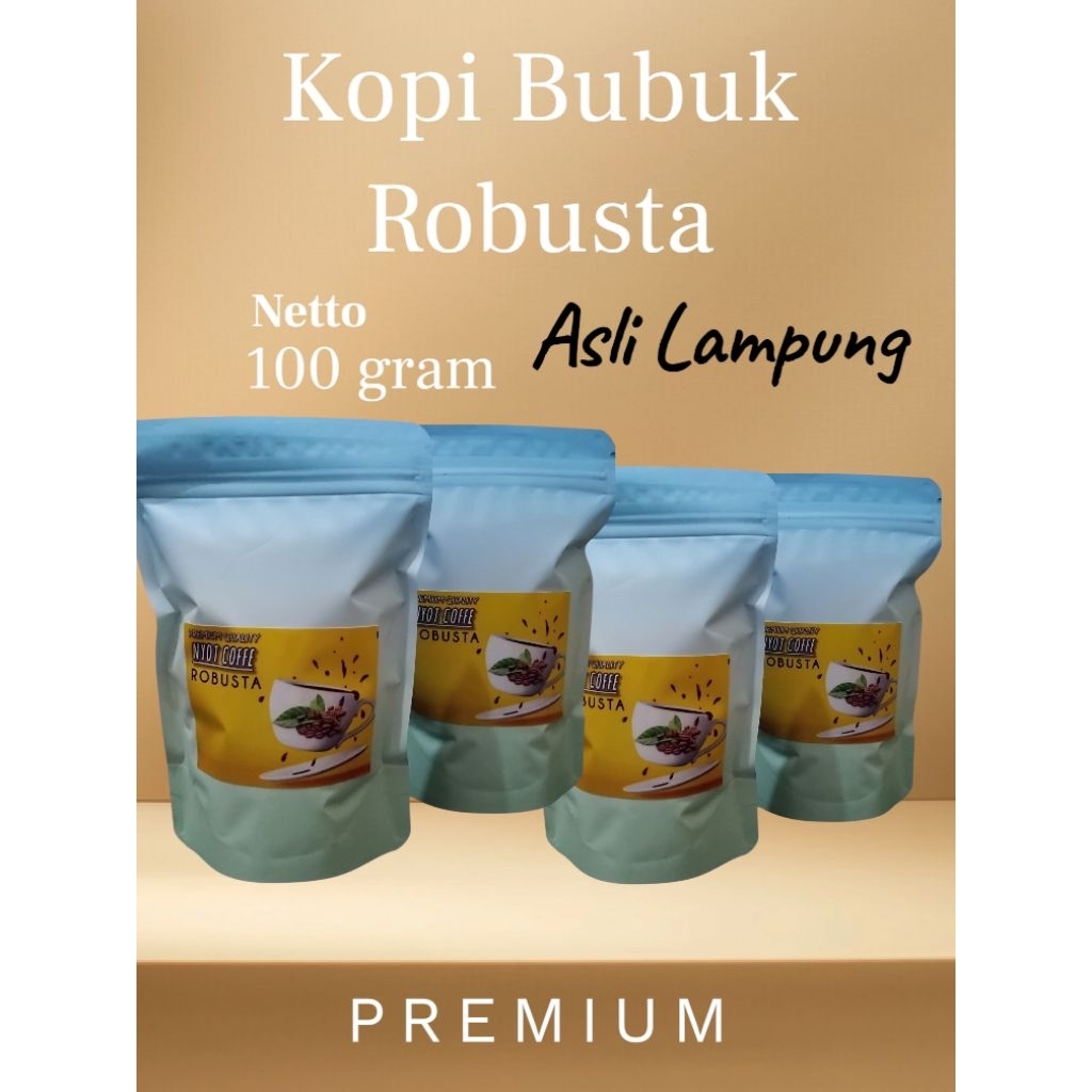 

Kopi Bubuk Premium Robusta Kemasan 100 Gram