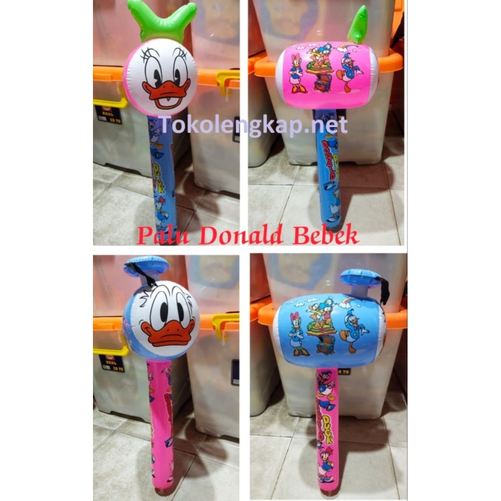 Mainan Balon Tiup Palu Kepala Donal Bebek Bahan PVC SNI