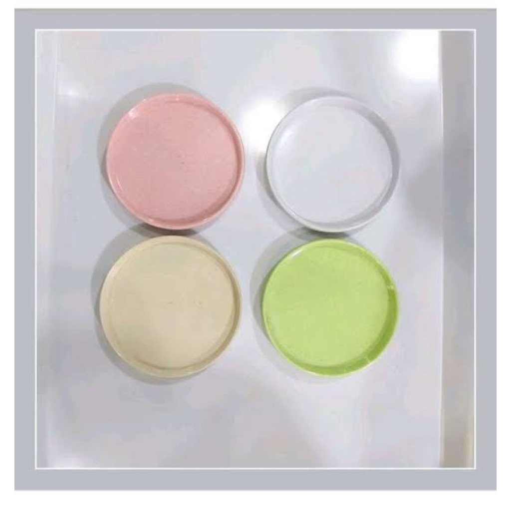 Tatakan Gelas Onyx Asli 3.5" Tatak Gelas Putih Melamin Polos Warna Warni Tatak Gelas Panas Alas Gela