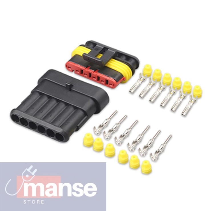 [SATUAN] Socket Connector 6 Pin Waterproof / Konektor Kabel 6 Pin Anti Air