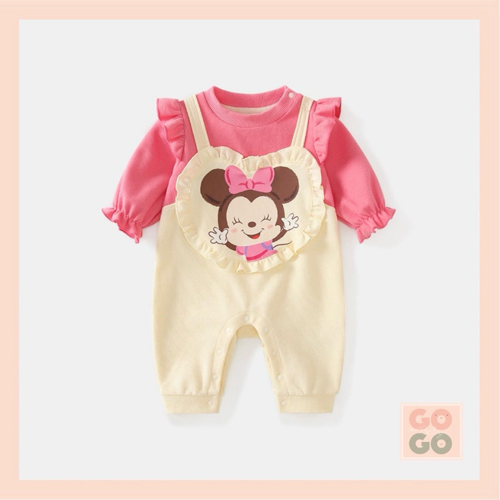 GOBABYGO.ID Disney Romper Karakter Bayi Mickey Minnie