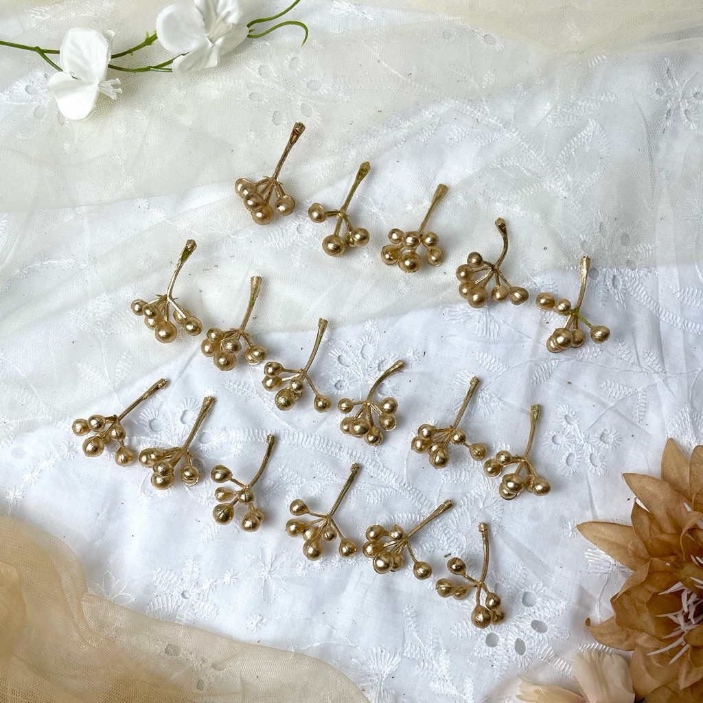 

CI GALLERY Bunga Lino Paperberry Gold Bahan Mahar Pemanis mahar