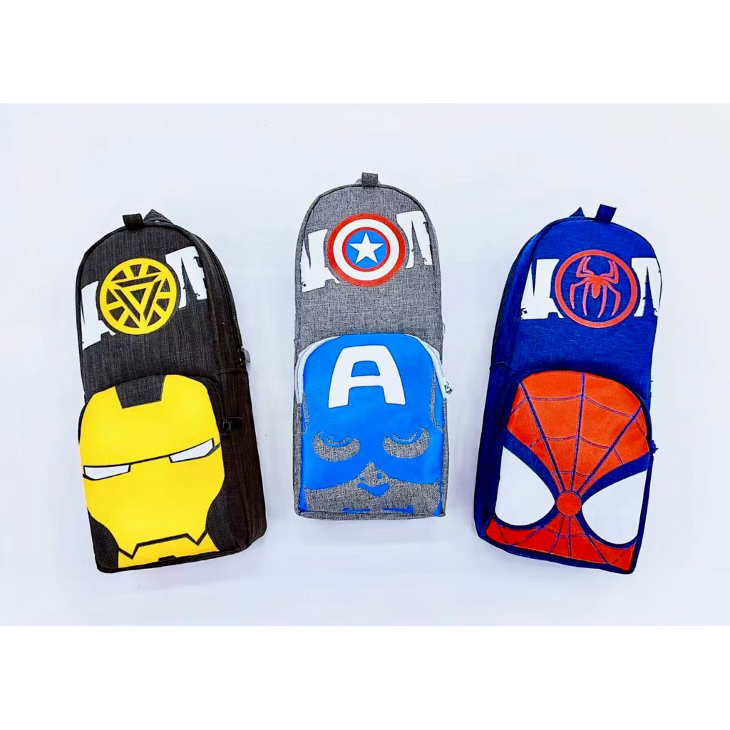 

Tempat pensil karakter Spiderman,iron man,captain Amerika