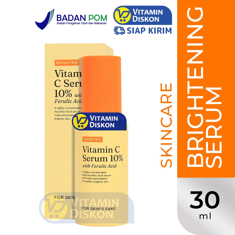 FOR SKIN’S SAKE FSS VITAMIN C SERUM 10% WITH FERULIC ACID 30ML | Serum untuk Kulit Cerah Merata, Mem
