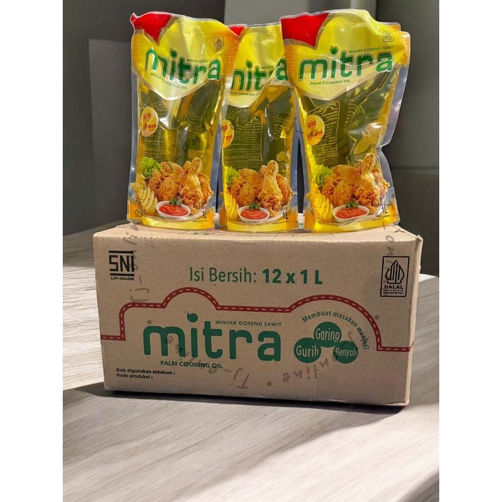 

Minyak Goreng Mitra 12 x 1L pouch ( perkarton isi 12)