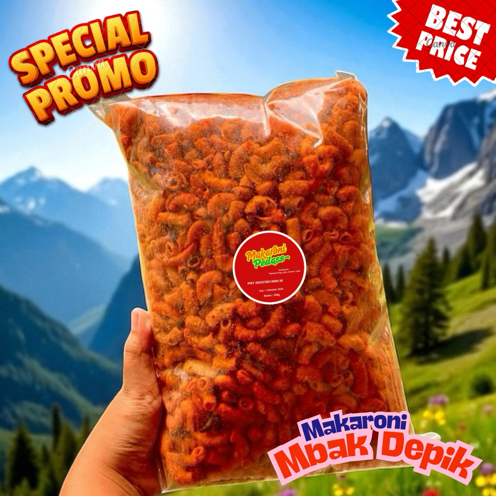 

Makaroni Pedas 250g untuk Bukber, Arisan, Nonton Bola!