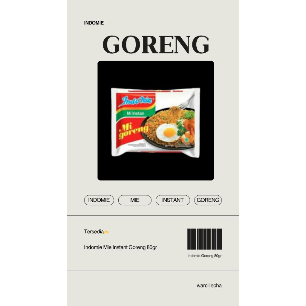 

INDOMIE MIE INSTANT GORENG SPC 80gr