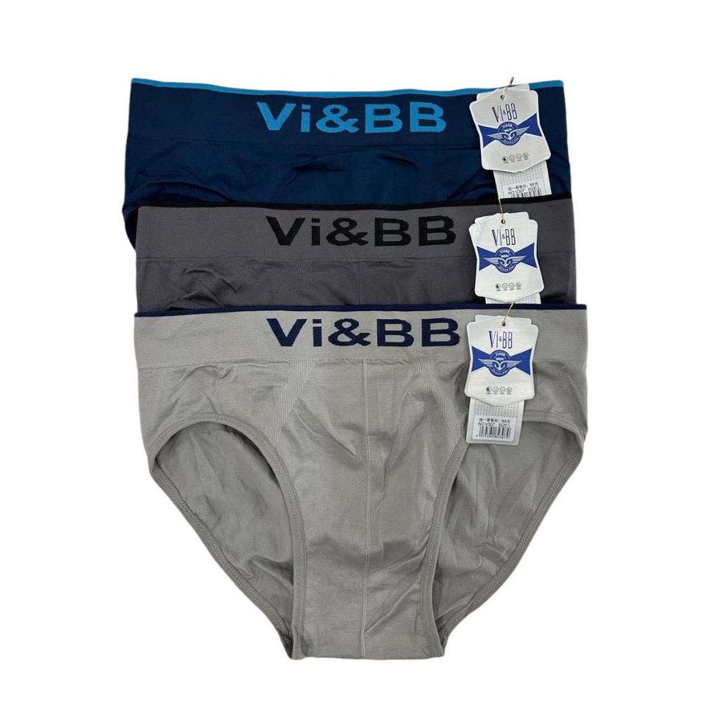 3 PCS CELANA DALAM PRIA Vi&BB SEGITIGA KATUN RAJUT ADEM LEMBUT CD SEGITIGA ViBB SEAMLES RAJUT