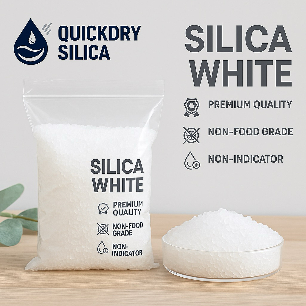 SILICA GEL WHITE PREMIUM / SILIKA GEL WHITE CURAH / SILICA GEL BUNGA. Daya Serap Tinggi, Anti Lembab